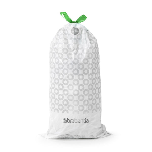 Brabantia PerfectFit Roll Pack Bin Liner Bags, G, 23-30 L x 20 Bags, Roll Pack