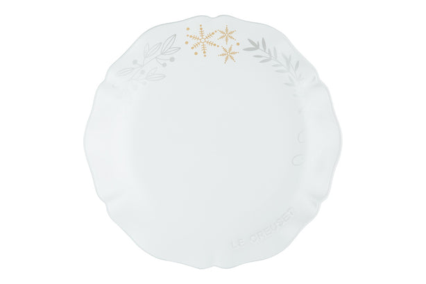 Le Creuset Frill Plate 25cm with Gold Decal