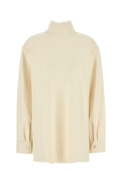 Cream Wool Blend Blouse