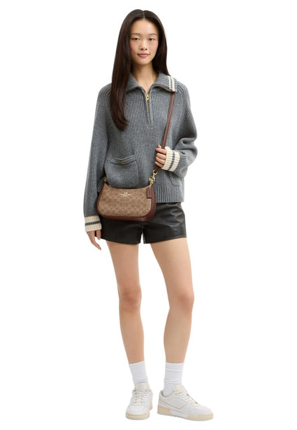 Coach Teri Shoulder Bag In Signature Canvas - Tan/Brown