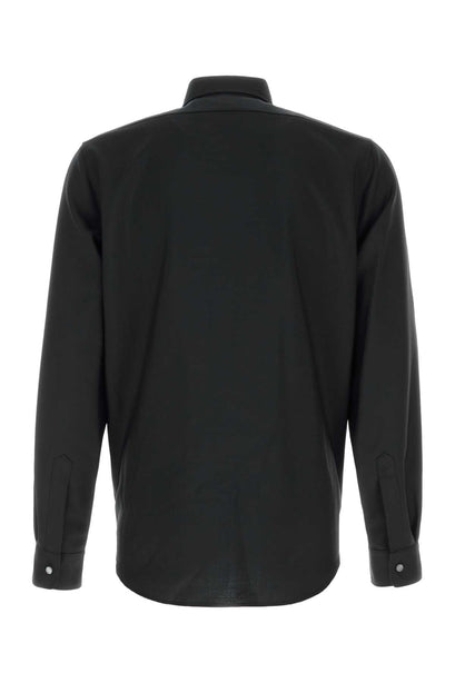 Black Wool Blend Shirt