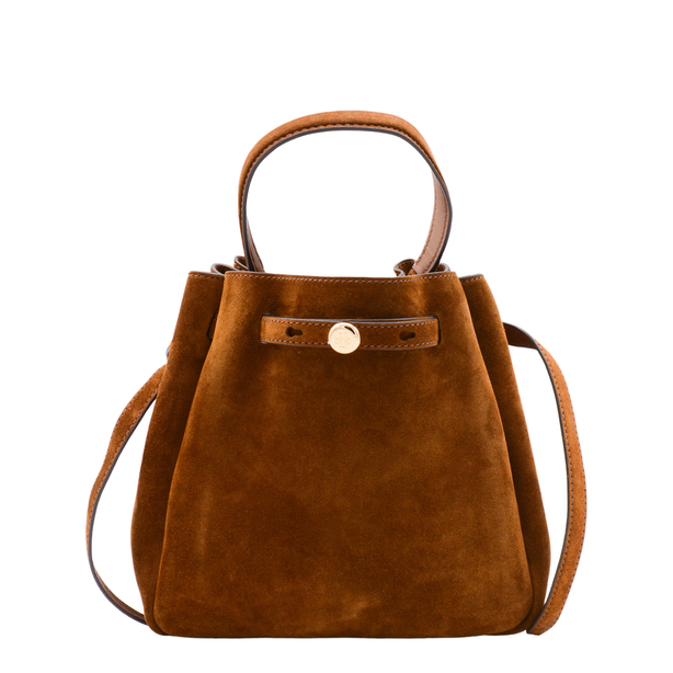 Romy Suede Bucket Bag - Caramel