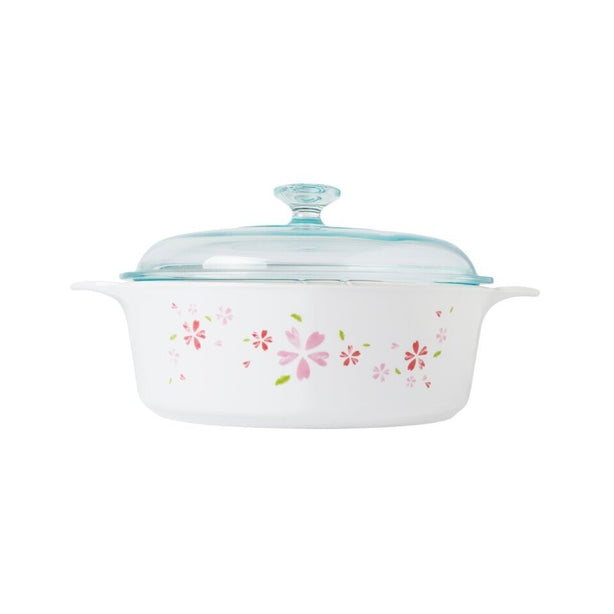 CORNINGWARE 3.25L Round Casserole with Glass Cover - Hanami Blossom