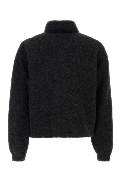 Wool Jacket with Stand-Up Collar