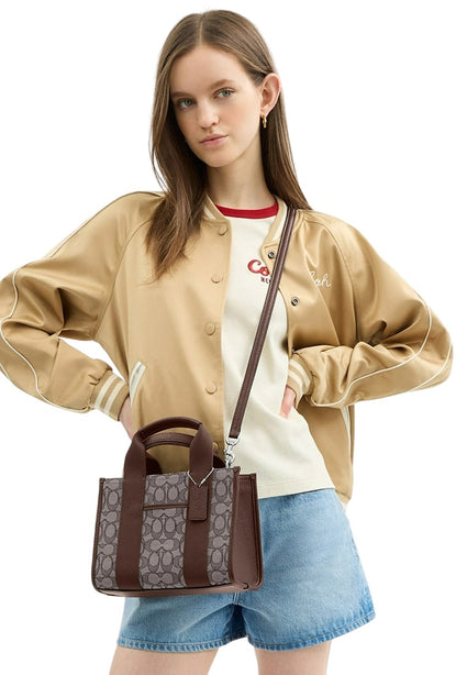 Coach Coach Smith Tote Bag 24 In Signature Jacquard - Oak/Maple
