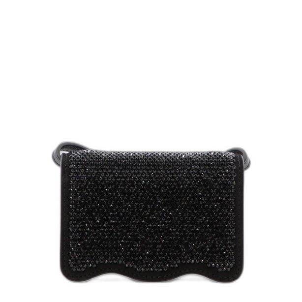 Palm Beach Micro Calf Leather Crossbody - Black