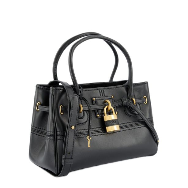 Paddington Grained Buffalo Leather Bag - Black