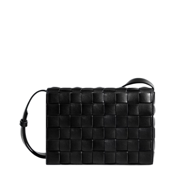 Small Calfskin Messenger - Black