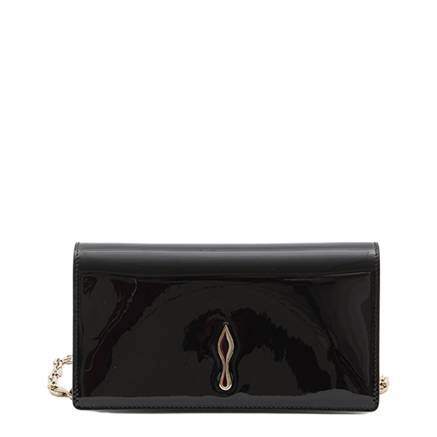 Bettina Patent Calf Leather Clutch - Black