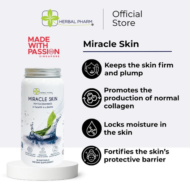 Herbal Pharm Miracle Skin Phytoceramides 30 Softgels