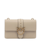 Love Bag One Medium Leather Crossbody - Beige