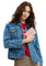 Coach Corner Zip Wristlet In Signature Denim - Light Pink