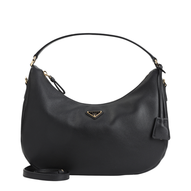 Leather Shoulder Bags - Black
