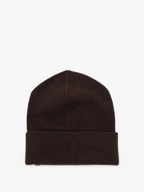 Brunello Cucinelli Cashmere hat with Monili detail - Caffè