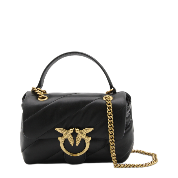 Mini Calf Leather Crossbody - Black
