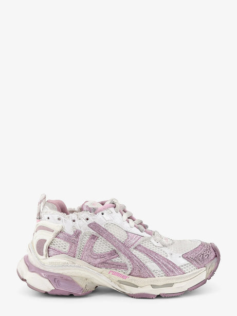Balenciaga Runner mesh sneakers with glitter inserts - Whitelilacpink