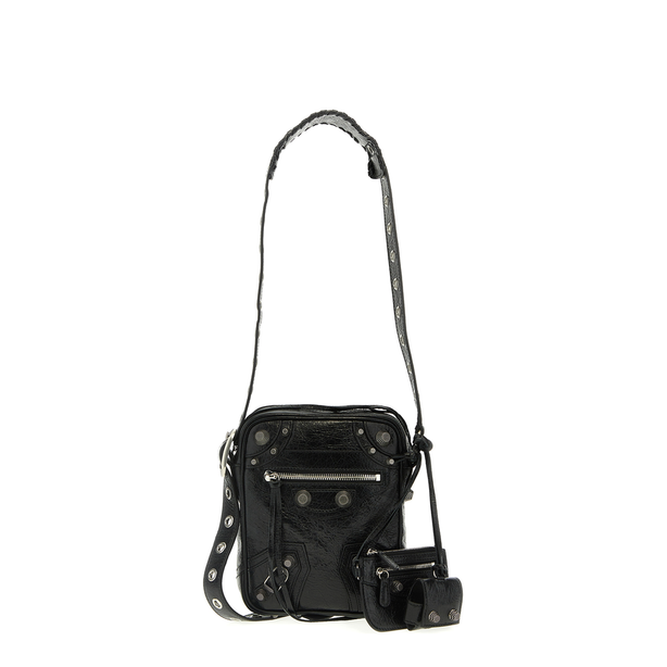 Le Cagole Arena Lambskin Crossbody - Black