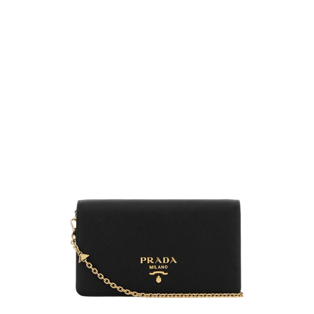 Mini Leather Shoulder Bag - Black