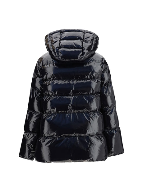 Pinko Hooded Eleodoro Down Jacket - Black Limousine