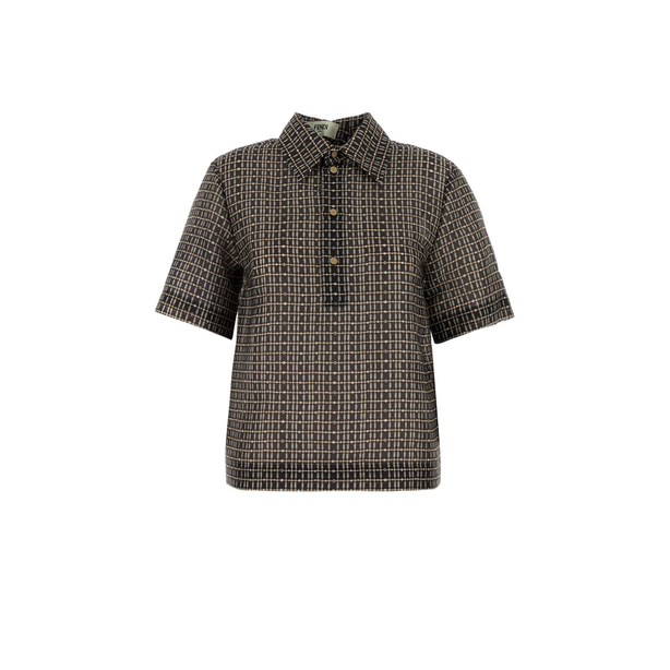 Printed Silk Blend Polo Shirt