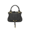 Marcie Small Grained Calfskin Shoulder Bag - Black