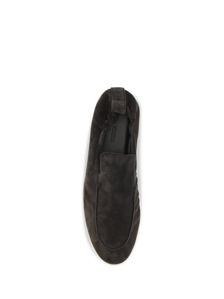 Bottega Veneta Dawson suede Loafers - Espresso/String