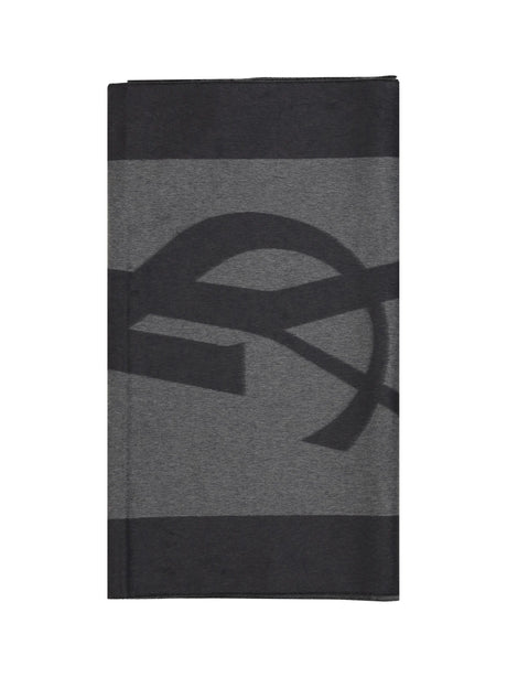 Saint Laurent Cassandre Scarf - Graphite/Dark Grey