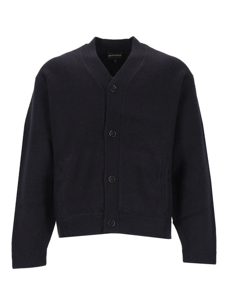 Emporio Armani Cardigan With Buttons - Blue