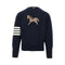 THOM BROWNE Wool cardigan with horse inlay