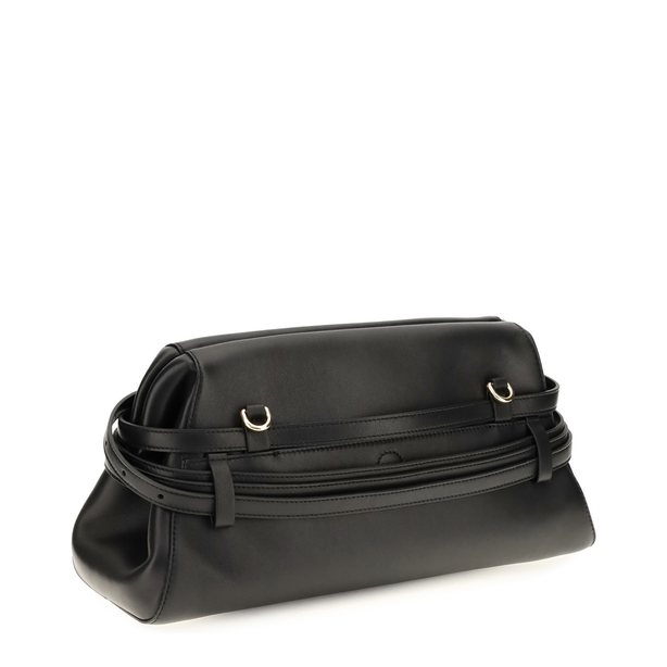 Leather Clutch With Buckle Detail
