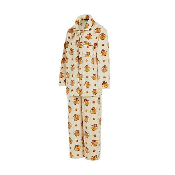 [CHIP AND DALE] KAKAO FRIENDS Sleep Pajama Set for Women - Ryan (International Shipping)