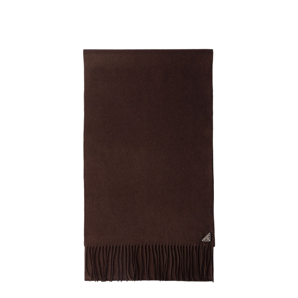 Brown Silk and Cashmere Scarf