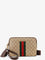 Gucci Small crossbody bag with Web detail - Sandbrown
