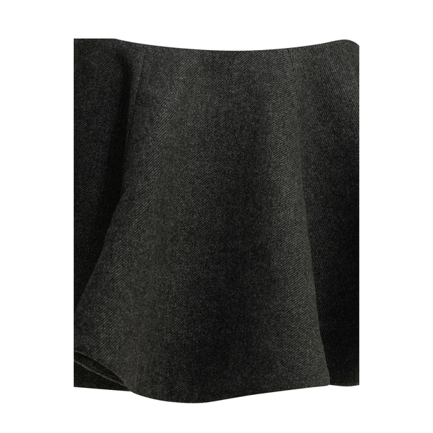 Flared Wool Miniskirt