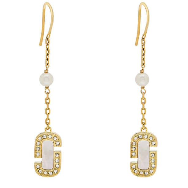Marc Jacobs The J Marc Luxe Linear Earrings - Gold/ Crystal 2P5JER001J17