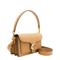 Tabby 26 Polished Pebble Leather Shoulder Bag - Brass/Biscuit