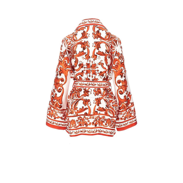 DOLCE&GABBANA Maiolica print silk Vanity shirt