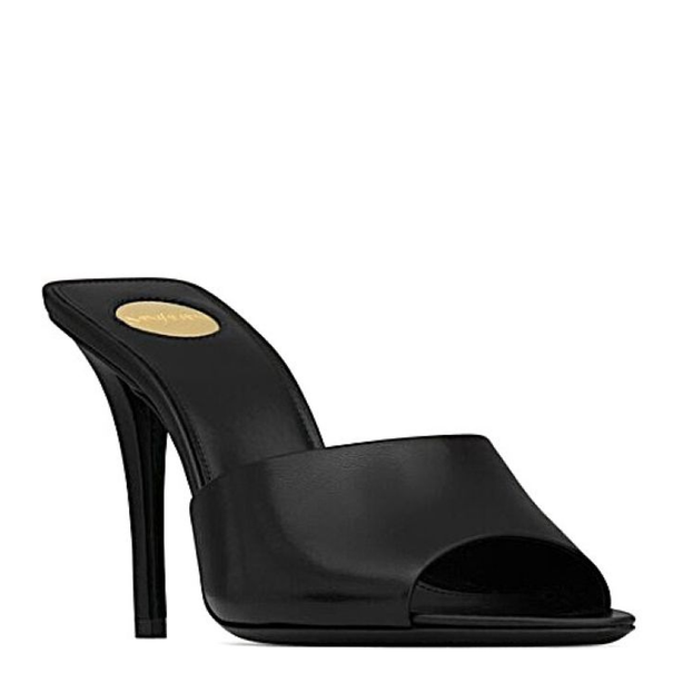 Saint Laurent Sandalo 39 5 Nero Pelle