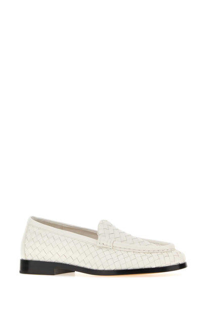 White Leather Silenzio Loafers