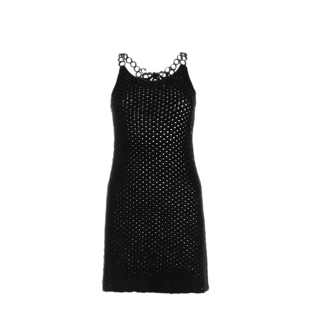 Black Crochet Mini Dress