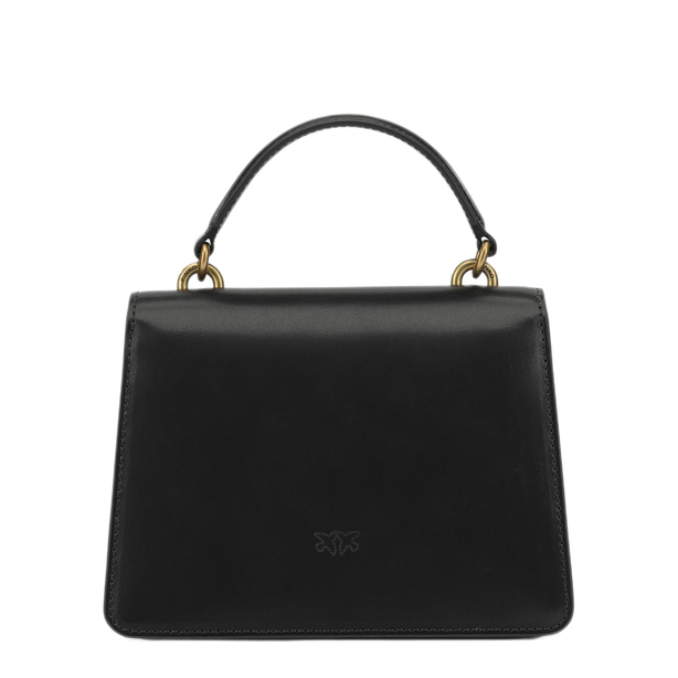 Love Bag Mini Cowhide Leather Top Handle Bag - Black