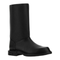 Black Leather Frame Boots