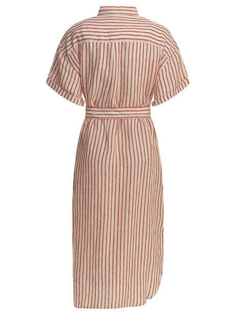 Polo Ralph Lauren Long shirt dress with logo - Red