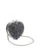 Self-Portrait Heart clutch with crystals - Black