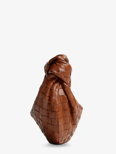 Bottega Veneta Mini Jodie leather handbag with Intrecciato motif - Tannin-Gold