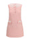Self-Portrait Bouclé mini Dress with lace collar - Pink