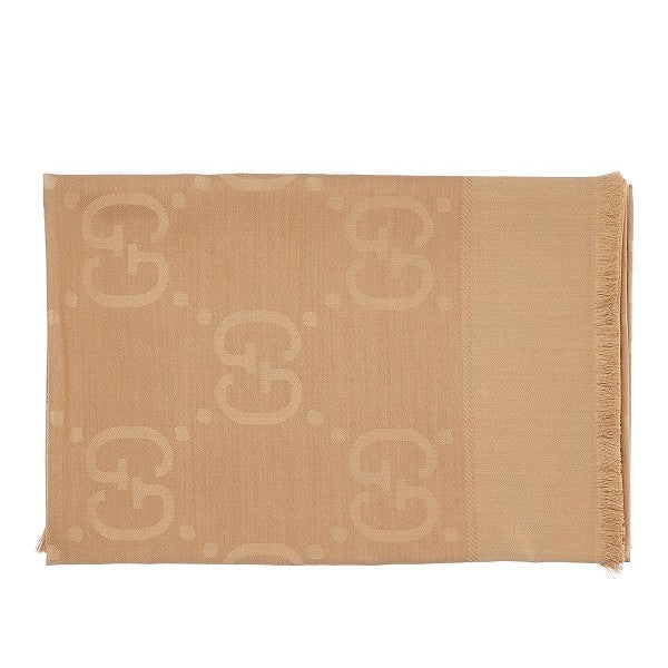 GUCCI GG jacquard wool and silk scarf