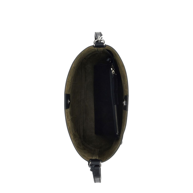 PRE Small Calfskin Hobo Bag - Black