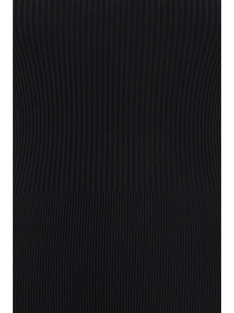 AlaïA Ribbed design Bodysuit - Noir Alaia