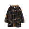 Navy Patchwork Toggle Coat